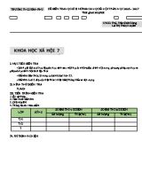 Đề kiểm tra học kì II môn Khoa học xã hội lớp 7 - Năm học 2016-2017 - Trường THCS Vinh Phú
